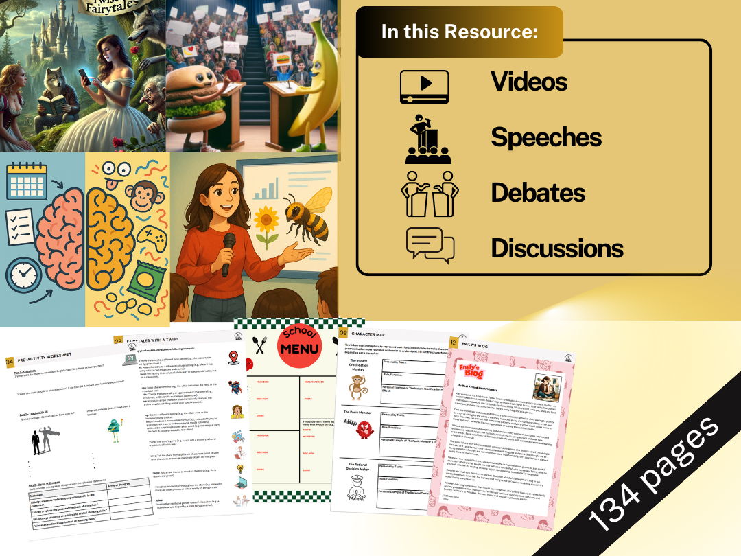 Speaking & Listening Bundle - 7th Year/6th Grade - Debates, Public Speaking + More!