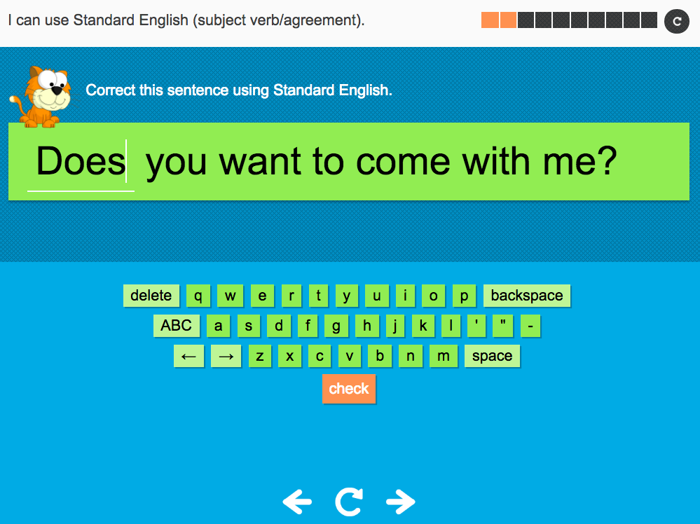 I can use Standard English (subject/verb agreement) - Interactive Activity - Year 4 Spag