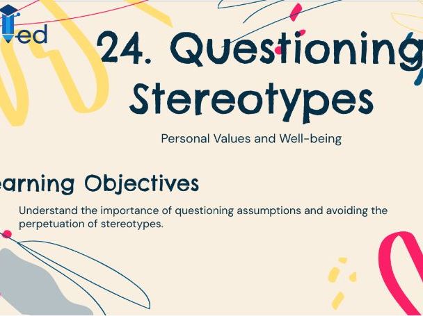 Questioning Stereotypes –Year 8 PSHE Lesson on Stereotypes and Critical Thinking
