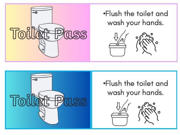 Toilet pass lanyards
