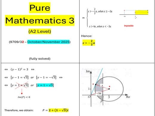 9709/32 – October/November 2025 – Pure Mathematics 3
