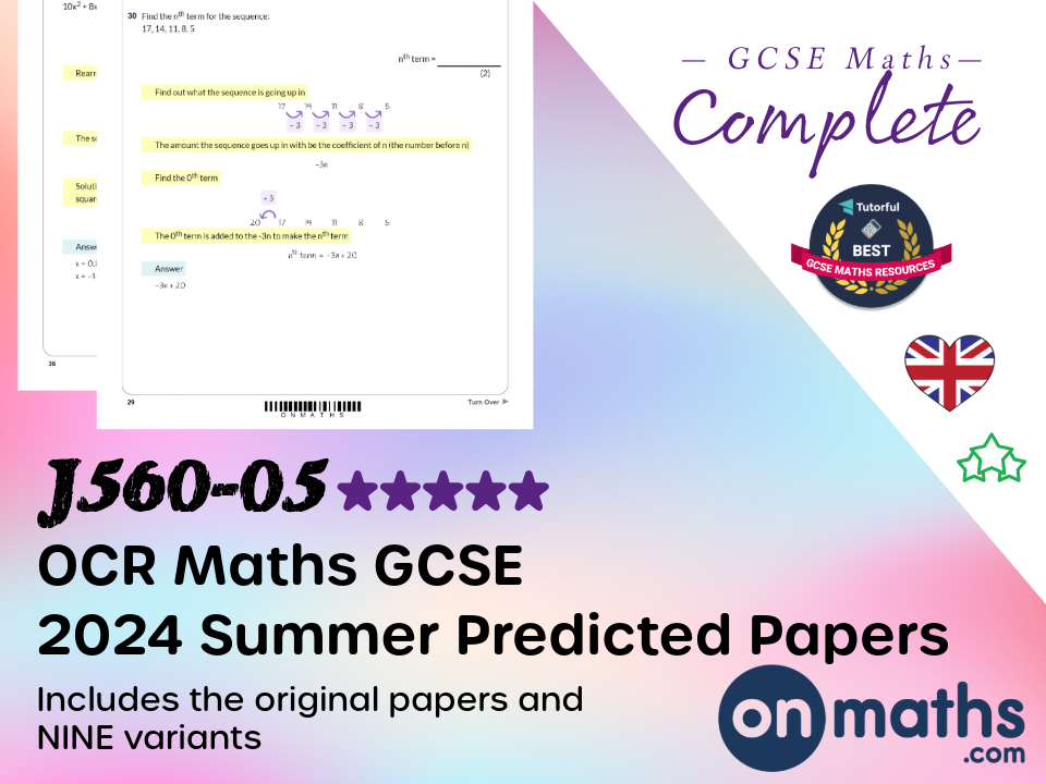 (Post-Paper 1) 2024 June OCR Paper 2 Higher Maths GCSE Predicted Paper