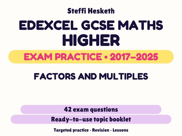 Edexcel GCSE Maths Higher: Factors and multiples Exam Questions | 2017-2025