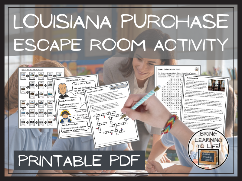 Louisiana Purchase Escape Room Activity