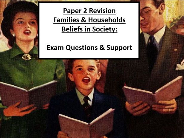 Sociology –  PAPER 2 REVISION Exam Questions & Support (With Answers)