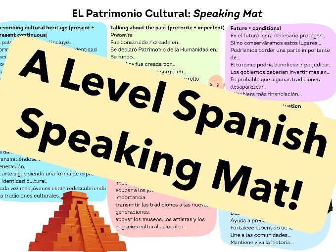 Speaking Mat El patrimonio cultural A Level Spanish