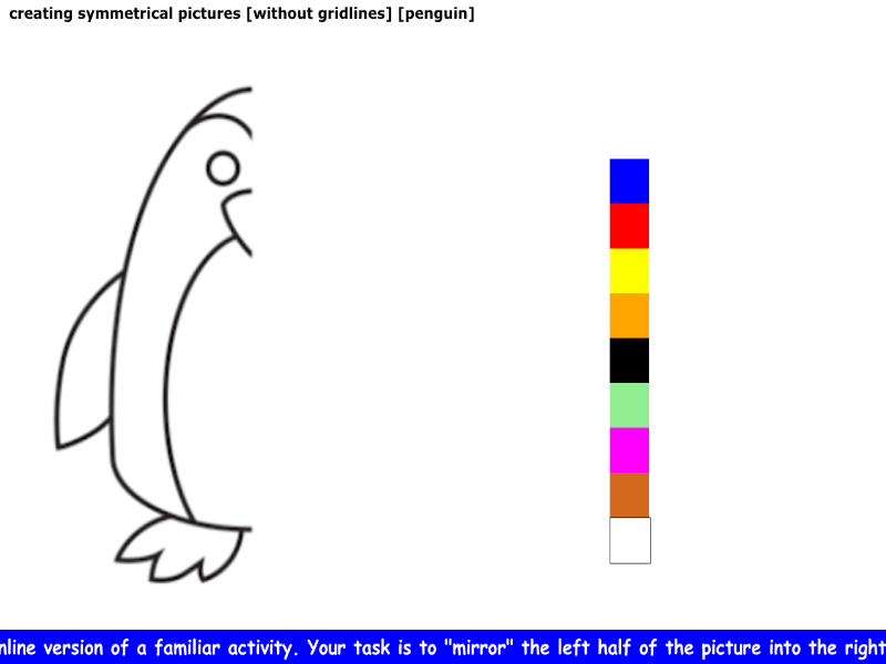 creating symmetrical pictures [without gridlines] [penguin]