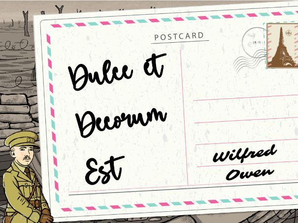 Y9 dulce et decorum est coursework picture