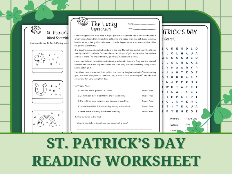 St. Patrick’s Day Reading Worksheet