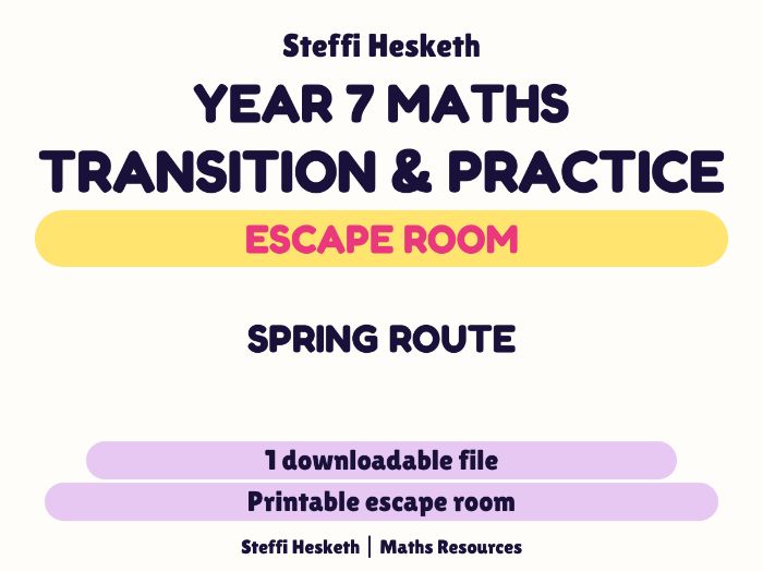 Spring Route: Easter Maths Escape Room – Year 7 Transition