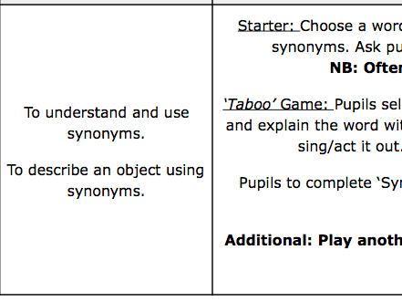 Verbal & Non-Verbal Reasoning Introductory Scheme of Work