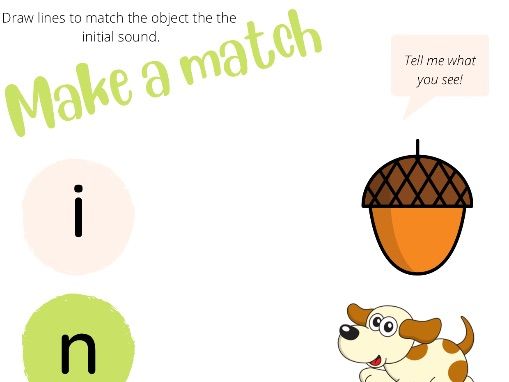 Phonics Matching Worksheet