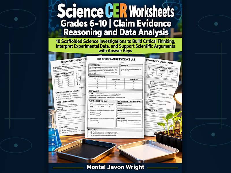 Science CER Worksheets KS3–KS4 | Claim Evidence Reasoning and Data Analysis Activities