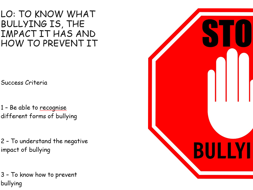 What is Bullying and How Do We Stop It? | KS3 PSHE Anti-Bullying Lesson