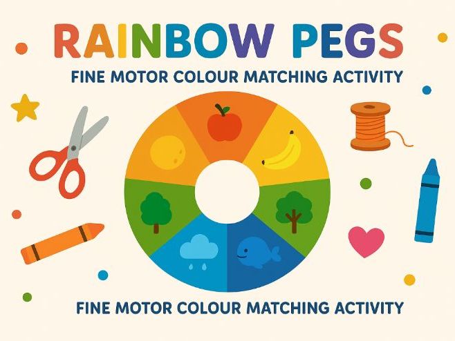 EYFS Colour Matching Rainbow Pegs Activity