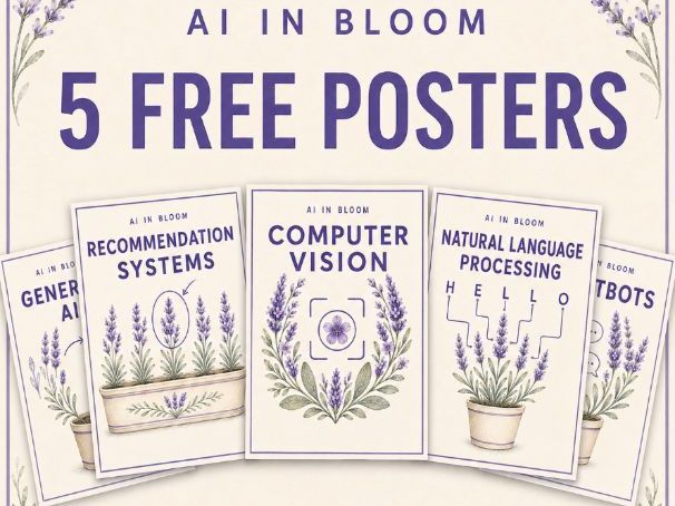 AI in Bloom Posters | Artificial Intelligence Classroom Display