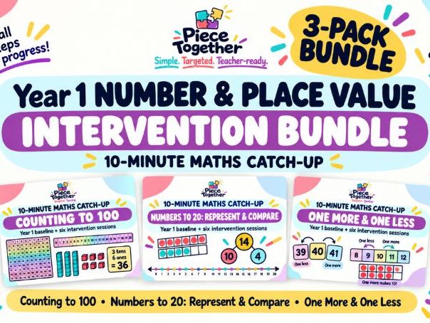 Year 1 Number & Place Value Intervention Bundle | 10-Minute Maths Catch-Up