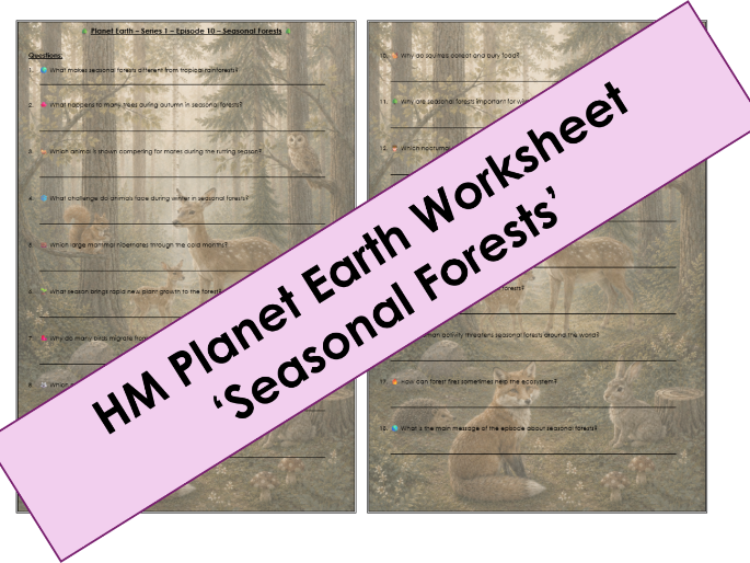 Planet Earth S1: Ep10 Worksheet