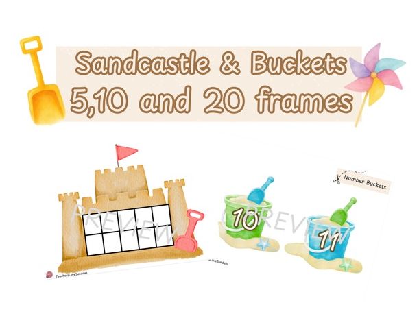 Sandcastle 5,10 and 20 frame & bucket numbers