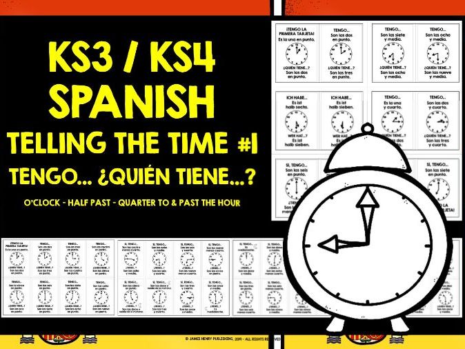 SPANISH TELLING THE TIME I HAVE, WHO HAS? #1