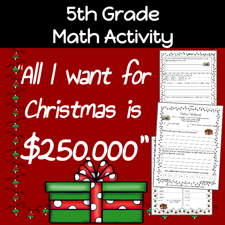 5th Grade Math: Christmas Activity- Doubling Numbers