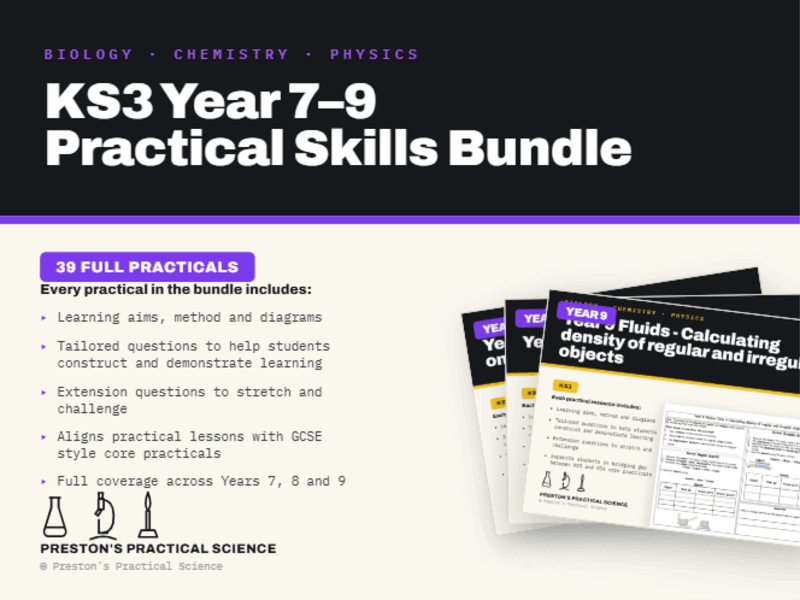 All KS3 Science Practical Skills Booklet (39 Practicals)