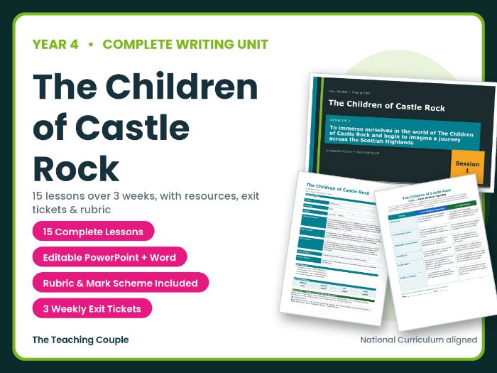 The Children of Castle Rock | Year 4 English Unit | 15 Complete Lessons + Resources + Mark Scheme