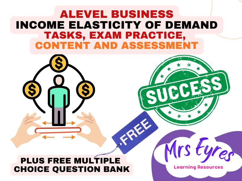 A Level Business 1.2.5 Income Elasticity of Demand (YED) Lesson Pack | Calculations and Theory