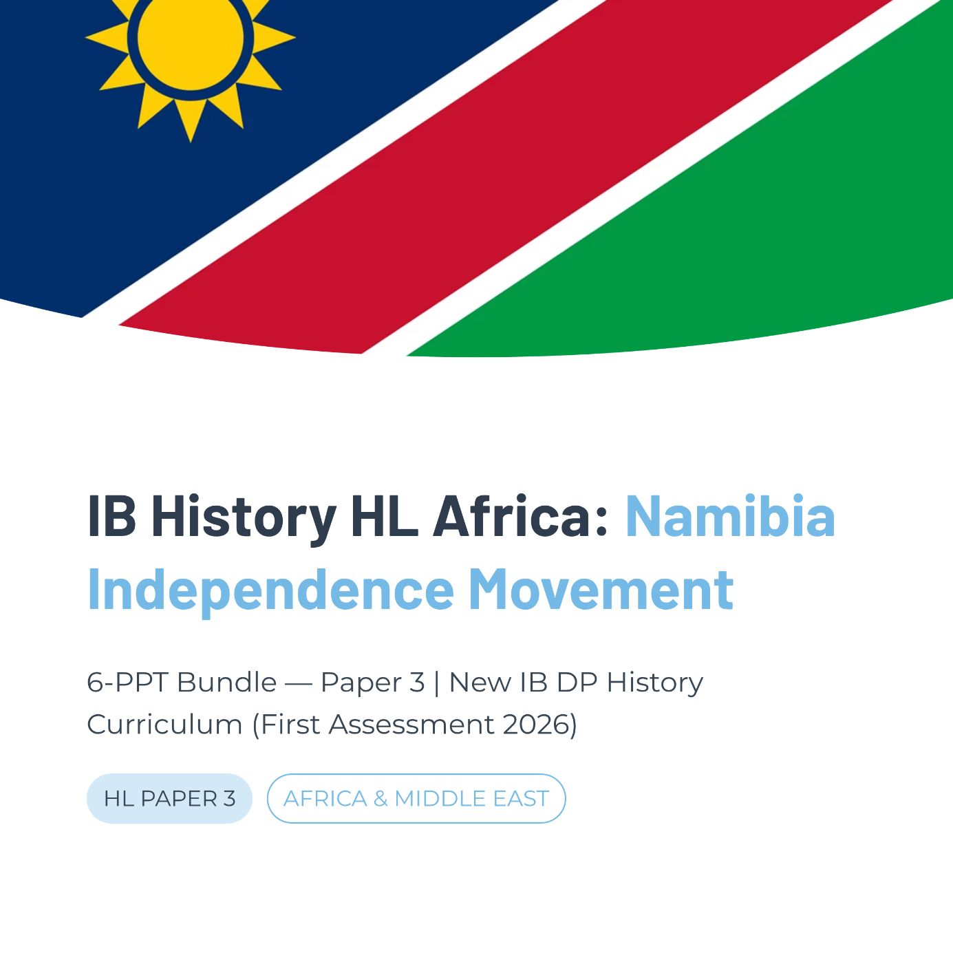 IB History HL Africa: Namibia Independence Movement 6-PPT Bundle Paper 3