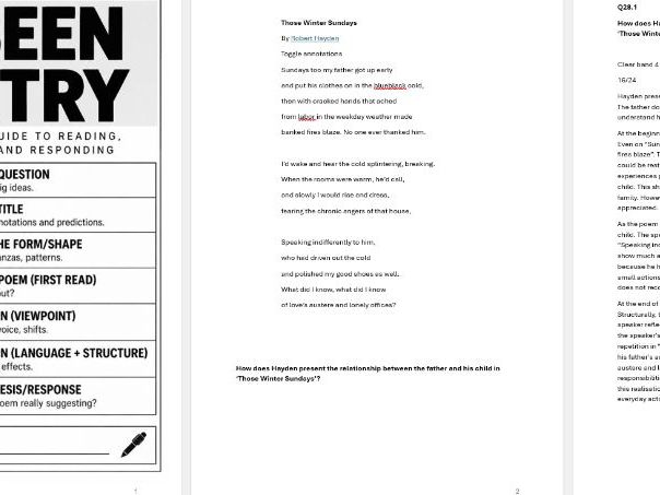 Approaching GCSE unseen poetry
