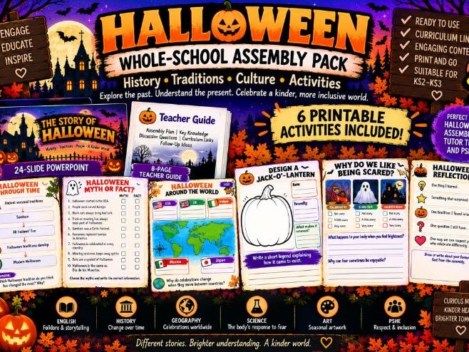 Halloween Whole-School Assembly Pack | KS2–KS3