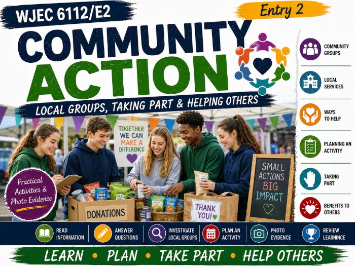 WJEC Entry 2 Community Action Workbook | 6112/E2
