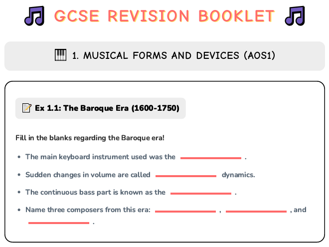 Complete GCSE Music Revision Booklet PDF