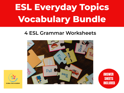 ESL Everyday Topics Vocabulary Bundle