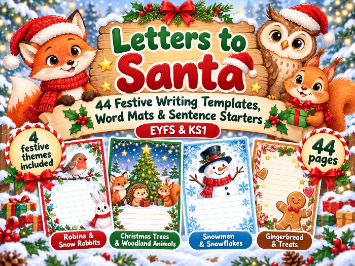 Letters to Santa | 44 Christmas Writing Templates, Word Mats & Activities | EYFS & KS1