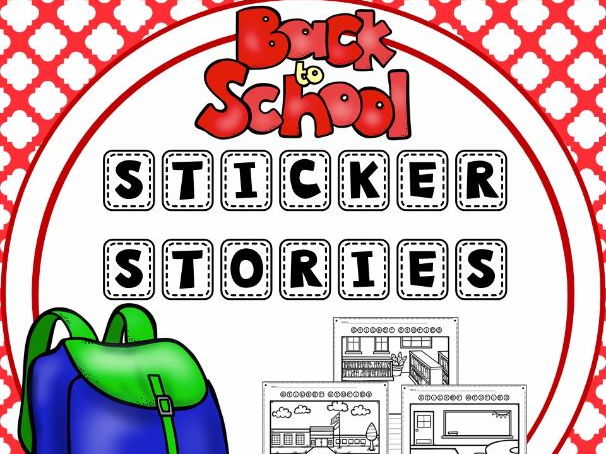 Back to School Sticker Stories Writing Center