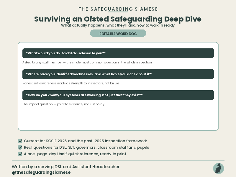 How to... Survive an Ofsted Safeguarding Deep Dive  What Inspectors Actually Ask, Current for 2026