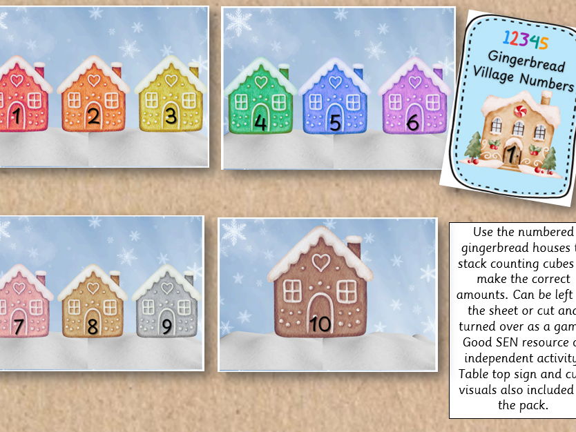 Gingerbread House Village Numbers