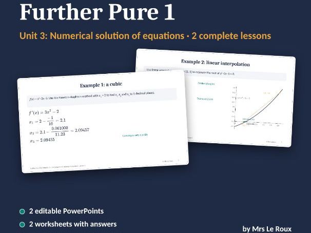 FP1 Unit 3: Numerical Solution of Equations (Edexcel IAL)