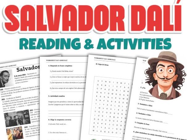 Salvador Dalí Spanish Reading Comprehension A2-B1 | Art & Culture Activities