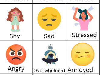 Show My Emotions / Feelings Chart - Printable