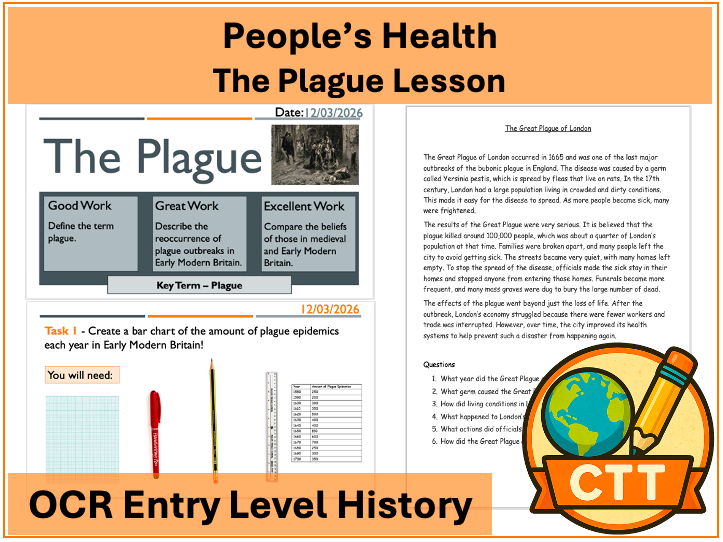 OCR Entry Level History - People's Health - The Plague Lesson