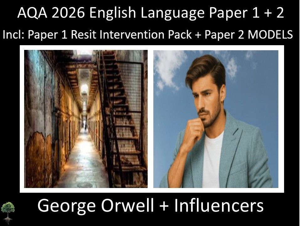 Two AQA 2026 English Language Paper 1 + 2 Mocks | Resit Intervention | Models