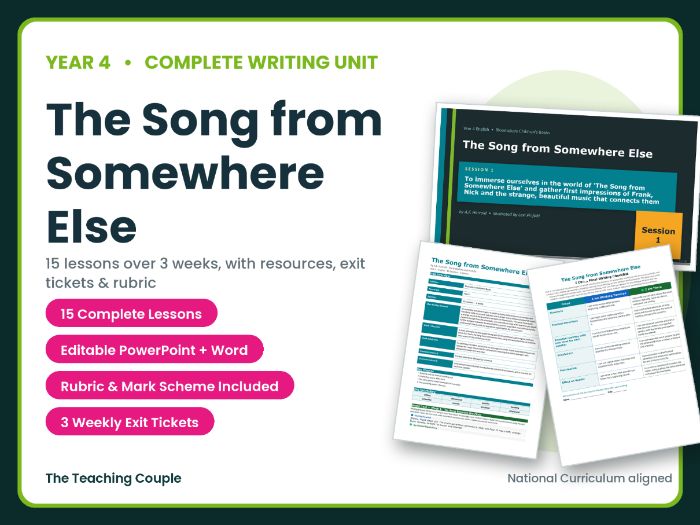 The Song from Somewhere Else | Year 4 English Unit | 15 Complete Lessons + Resources + Mark Scheme