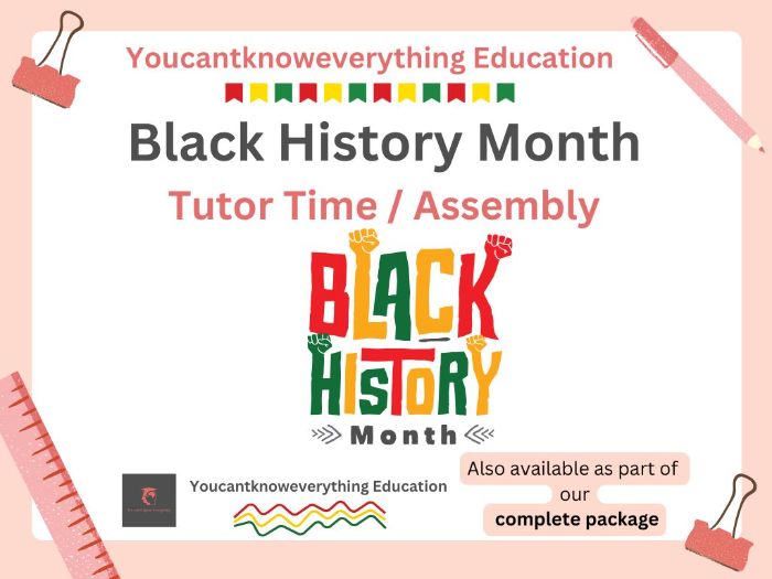 Black History Month Tutor Time - Reclaiming the Narrative