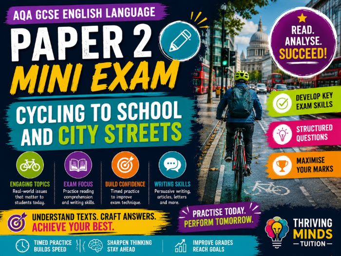 GCSE English Language Paper 2 Mini Exam - Cycling to School and City Streets