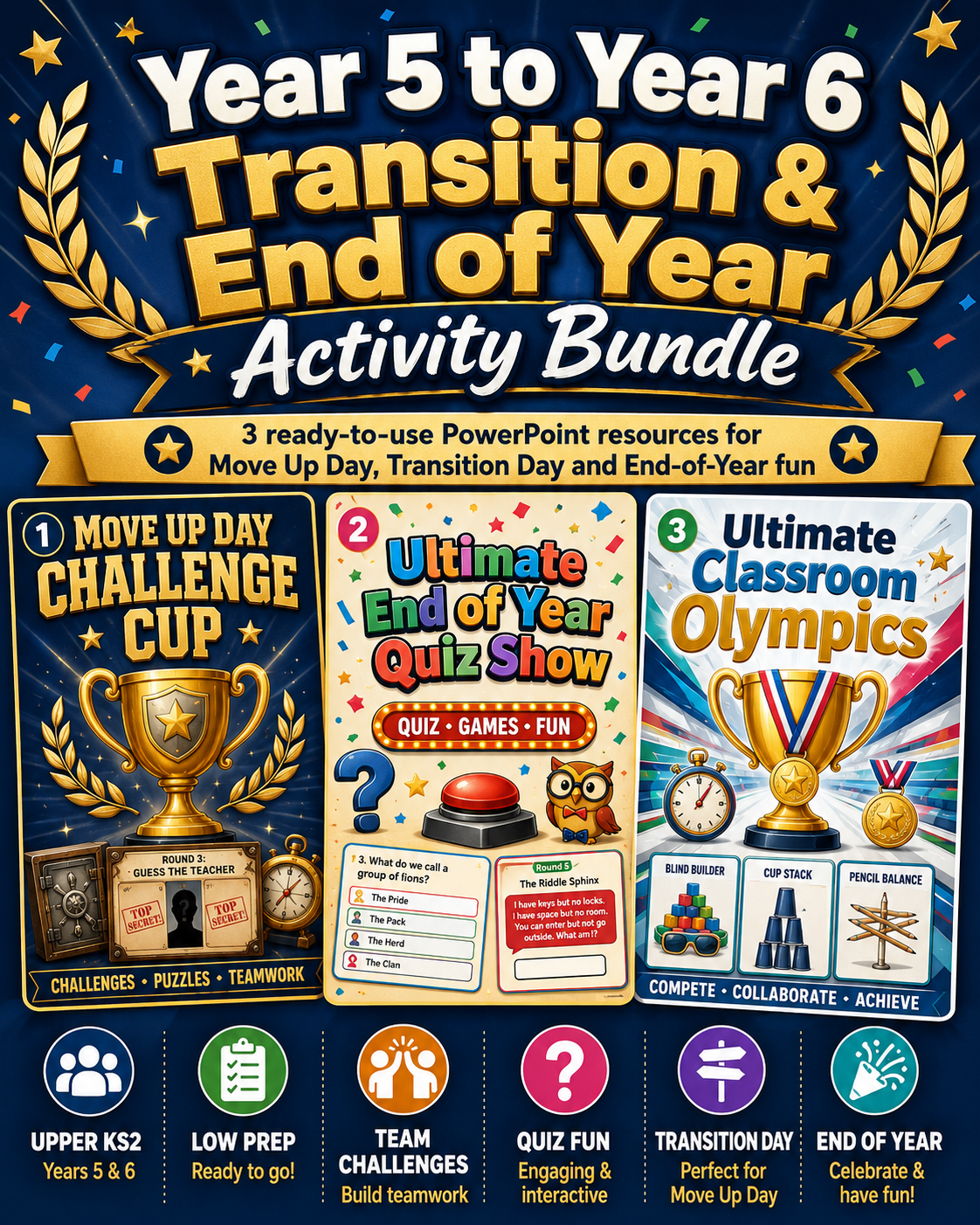 **Year 5 to Year 6 Transition & End of Year Activity Bundle**