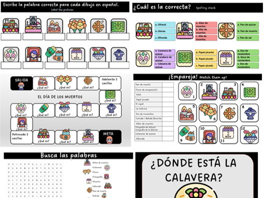 El día de los muertos - Day of the Dead (Vocabulary)