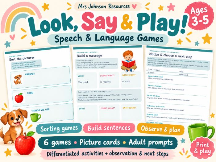 Look, Say & Play! | EYFS Speech and Language Games | Ages 3–5