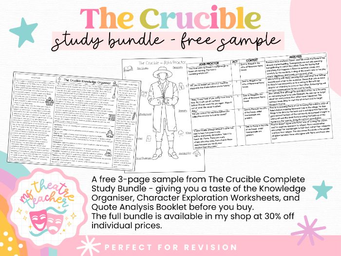FREE SAMPLE | The Crucible | Complete Study Bundle | GCSE & N5 English & Drama